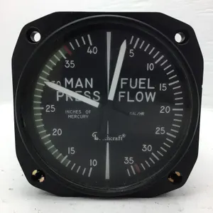 Beechcraft Manifold Pressure & Fuel Flow Indicator P/N 36-380073-3 (651035-0110)